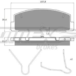 Bestseller Zestaw klocków hamulcowych, hamulce tarczowe TOMEX BRAKES TX 13-06
