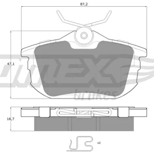 Szybka wysyłka Zestaw klocków hamulcowych, hamulce tarczowe TOMEX BRAKES TX 13-07