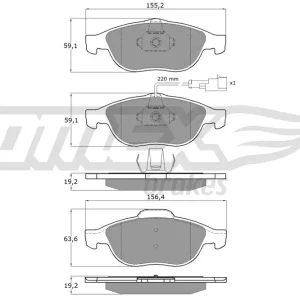 Zestaw klocków hamulcowych, hamulce tarczowe TOMEX BRAKES TX 13-10 Zamów dziś