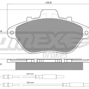 Bezpieczna płatność Zestaw klocków hamulcowych, hamulce tarczowe TOMEX BRAKES TX 13-45