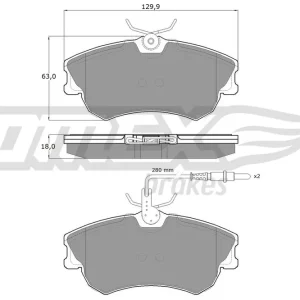 Kup teraz Zestaw klocków hamulcowych, hamulce tarczowe TOMEX BRAKES TX 13-47