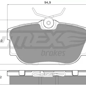 Bestseller Zestaw klocków hamulcowych, hamulce tarczowe TOMEX BRAKES TX 13-90