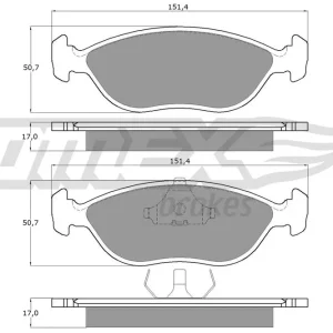 Zestaw klocków hamulcowych, hamulce tarczowe TOMEX BRAKES TX 13-98 Wysoka jakość