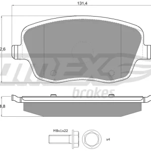 Hit sprzedaży Zestaw klocków hamulcowych, hamulce tarczowe TOMEX BRAKES TX 13-59