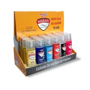 Popularny Zapach INSENTI SPRAY AMTRA 15-170 MOJE AUTO - MIX ZAPACHÓW- KOMPLET 18 SZT