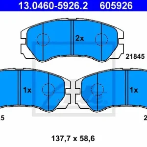 Klocki hamulcowe ATE 13-0460-5926-2 21845165 Obniżka ceny
