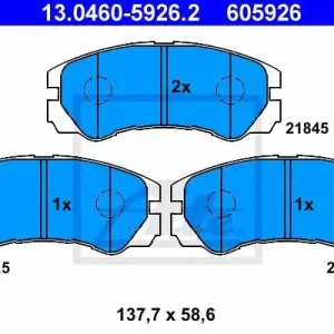 Klocki hamulcowe ATE 13.0460-5926 21845165 Tani