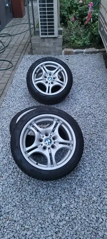 Felgi BMW E46 M-pakiet OE 17” + opony zimowe – komplet lub na osie Szybka wysyłka